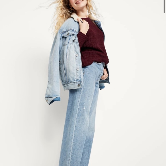 NWT OLD NAVY Textured Pullover Tunic Sweater  Color: Red Red Wine - Picture 4 of 6